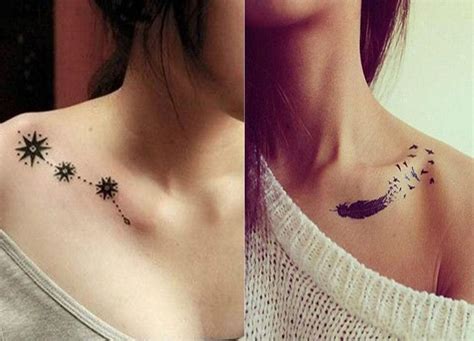 Meaningful Collar Bone Tattoos For Women Unique